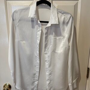 Elegant White Button-Up Blouse